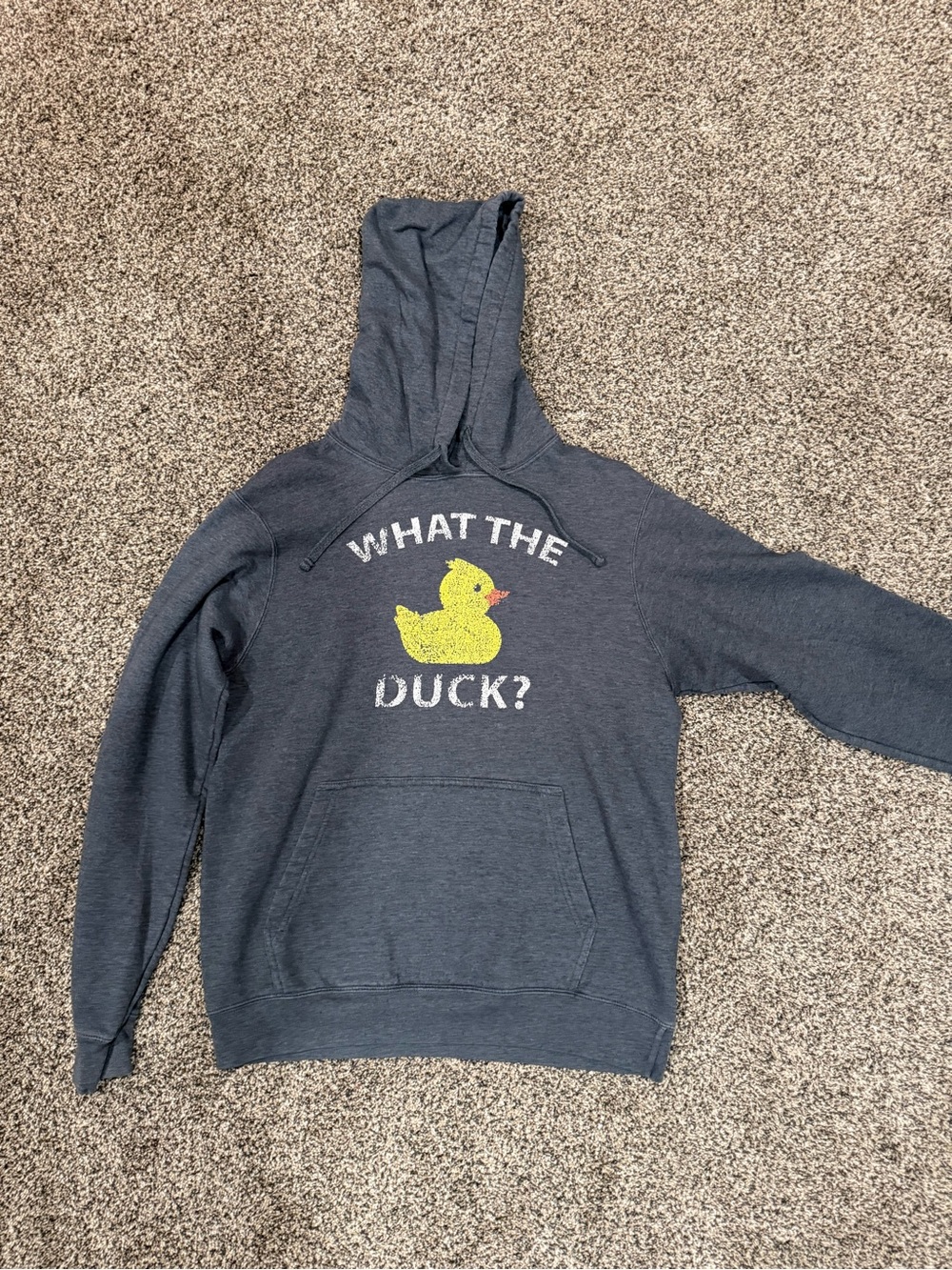 Graphic Hoodie "What The Duck?" with Yellow Rubber Duck